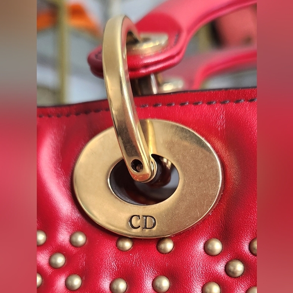 Mini Lambskin Cannage Studded Supple Lady Dior Satchel in full inclusion and COA - Picture 8 of 16